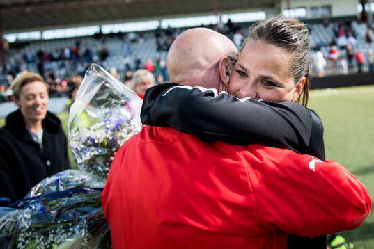 Rosengårds Sara Björk Gunnarsdottir avtackas