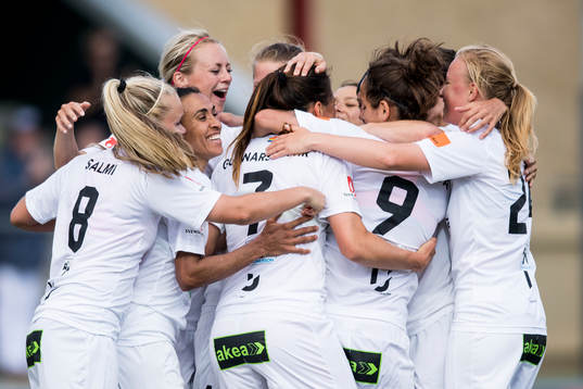 Rosengårds spelare jublar
