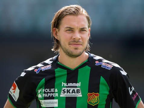 GAIS Danny Ervik innan fotbollsmatchen i Superettan mellan
