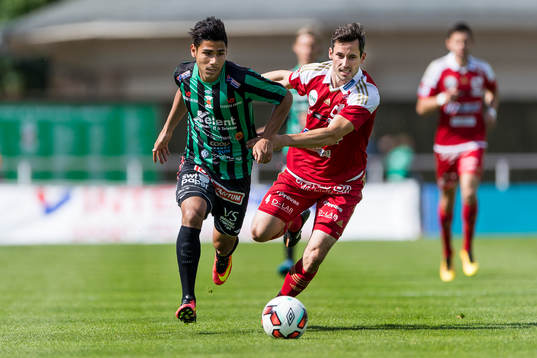 Varbergs Hosam Aiesh och Degerfors Marcus De Bruin