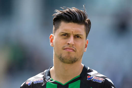 GAIS Luka Mijaljevic innan fotbollsmatchen i Superettan