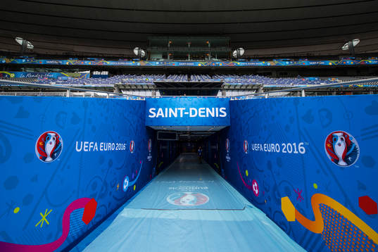Spelargången i arenan Stade de France