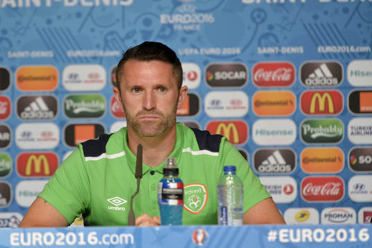 Irlands Robbie Keane på denna handout-bild från UEFA