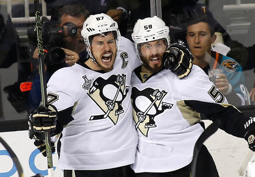 Pittsburgh Penguins defenseman Kris Letang (58) and
