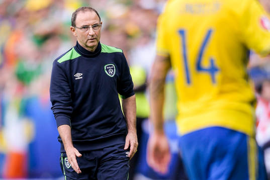 Irlands förbundskapten Martin O’Neill i fotbollsmatchen