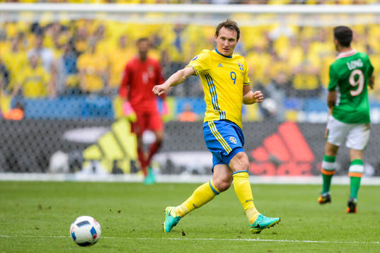 Sveriges Kim Källström i fotbollsmatchen mellan Irland