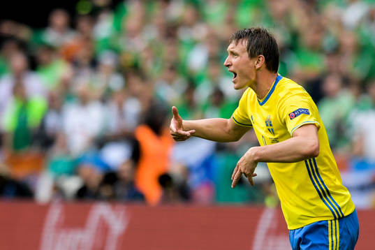 Sveriges Kim Källström i fotbollsmatchen mellan Irland