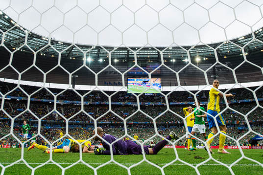 Sveriges Sebastian Larsson, Emil Forsberg och Zlatan