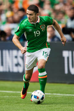 Irlands Robbie Brady i fotbollsmatchen mellan Irland och