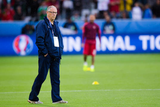 Islands förbundskapten Lars Lagerbäck före