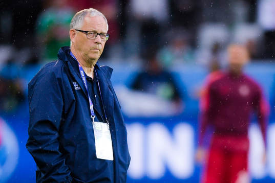 Islands förbundskapten Lars Lagerbäck före