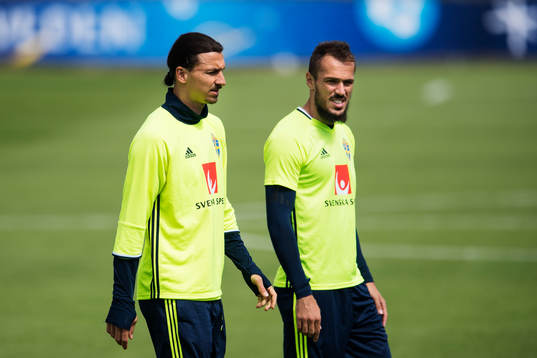 Zlatan Ibrahimovic och Emir Kujovic på Sveriges
