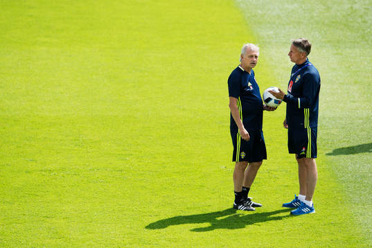Lars Richt, landslagschef, och Jan Gustavsson,