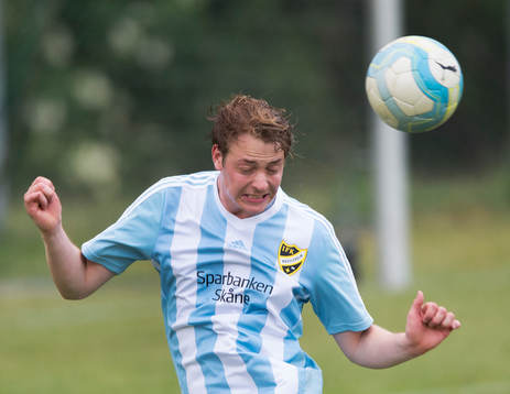 IFK Hässleholms Axel Harletun i matchen i DM mellan