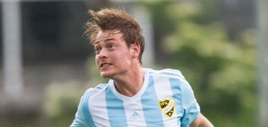 IFK Hässleholms Axel Harletun i matchen i DM mellan