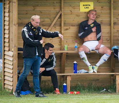 IFK Hässleholms tränare Daniel Nilsson och Fredrik