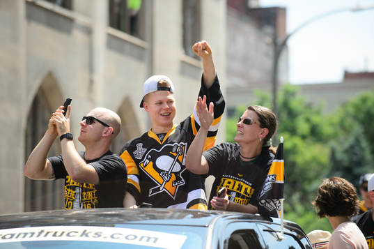 Pittsburgh Penguins defenseman Ollii Maatta reacts to the