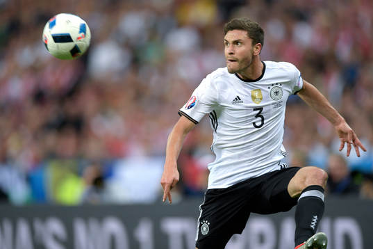 Tysklands Jonas Hector i fotbollsmatchen mellan Tyskland