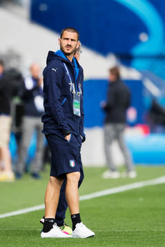 Leonardo Bonucci på Italiens fotbollslandslags träning