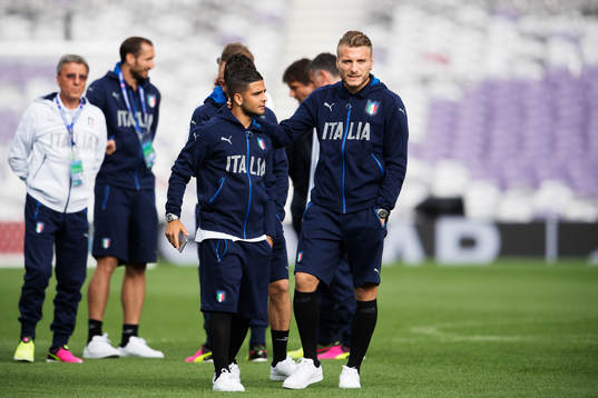 Lorenzo Insigne och Ciro Immobile på Italiens