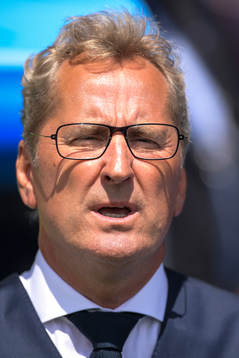 Sveriges förbundskapten Erik Hamrén i fotbollsmatchen