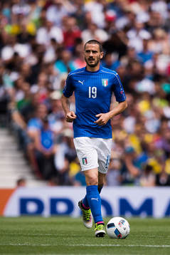 Italiens Leonardo Bonucci  i fotbollsmatchen mellan Italien