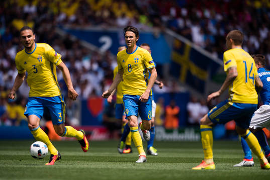 Sveriges Erik Johansson, Albin Ekdal och Victor Nilsson