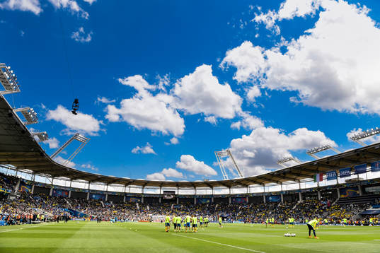Lagen värmer upp på Stadium de Toulouse