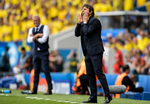 Italiens förbundskapten Antonio Conte i fotbollsmatchen