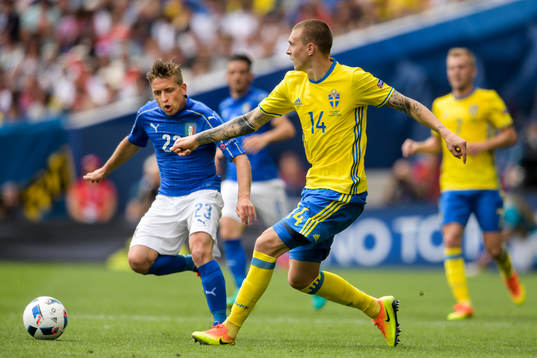 Sveriges Victor Nilsson Lindelöf och Italiens Emanuele