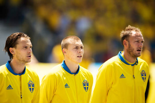 Sveriges Albin Ekdal, Victor Nilsson Lindelöf och Andreas