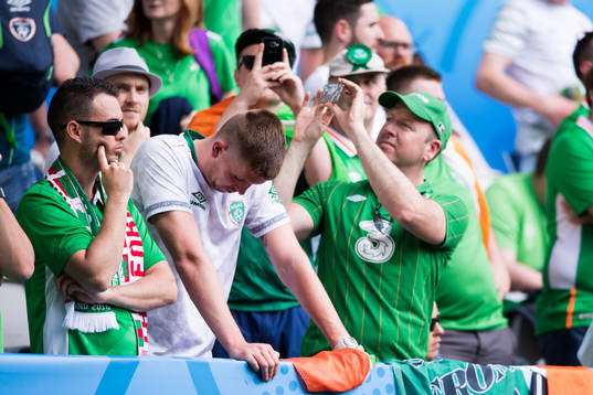 Irlands supportrar deppar