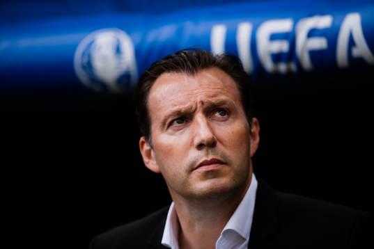 Belgiens förbundskapten Marc Wilmots i fotbollsmatchen