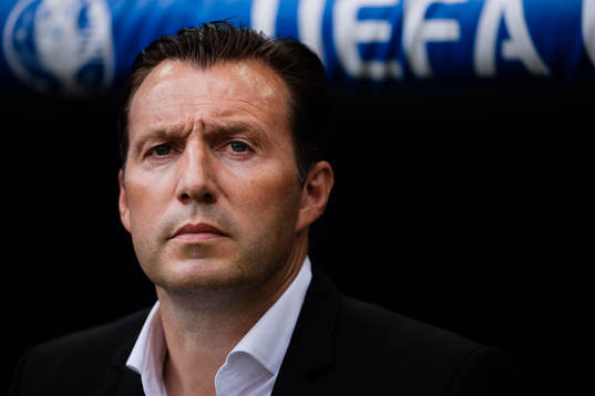 Belgiens förbundskapten Marc Wilmots i fotbollsmatchen