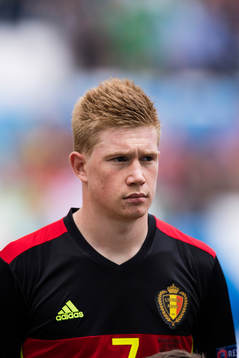 Belgiens Kevin de Bruyne  i fotbollsmatchen mellan Belgien