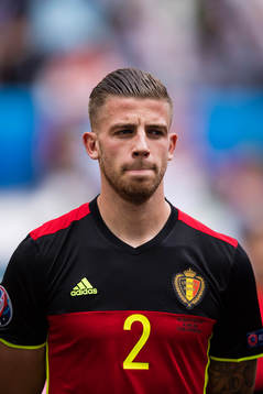 Belgiens Toby Alderweireld i fotbollsmatchen mellan Belgien