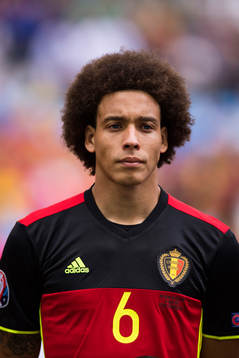 Belgiens Axel Witsel  i fotbollsmatchen mellan Belgien och