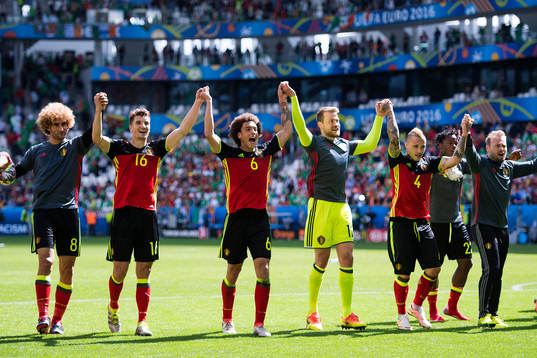 i fotbollsmatchen mellan Belgien och Irland