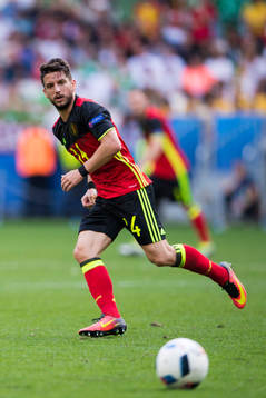 Belgiens Dries Mertens i fotbollsmatchen mellan Belgien och