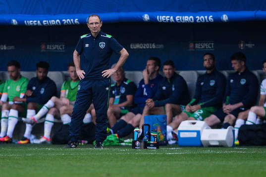 Irlands förbundskapten Martin O’Neill i fotbollsmatchen