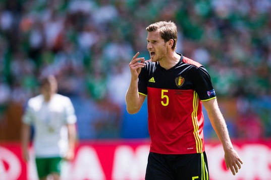 Belgiens Jan Vertonghen i fotbollsmatchen mellan Belgien