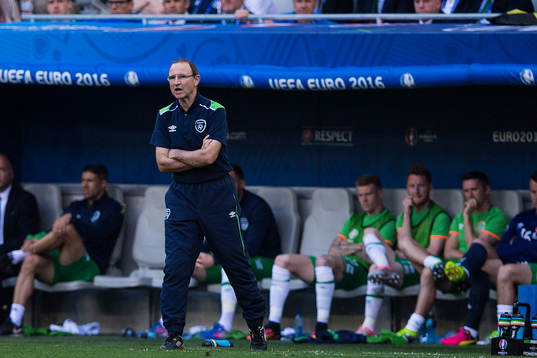 Irlands förbundskapten Martin O’Neill i fotbollsmatchen