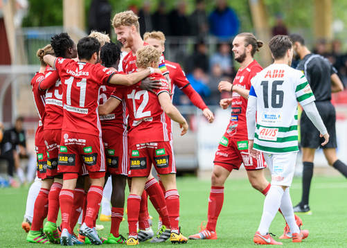 Piteåspelarna jublar