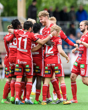 Piteåspelarna jublar