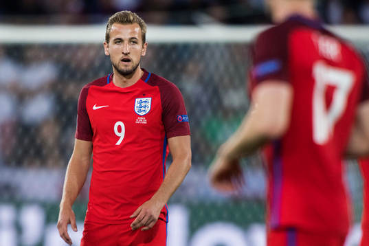 Englands Harry Kane i fotbollsmatchen mellan Slovakien och