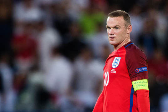 Englands Wayne Rooney i fotbollsmatchen mellan Slovakien