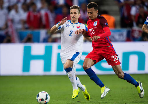 i fotbollsmatchen mellan Slovakien och England