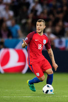 Englands Adam Lallana i fotbollsmatchen mellan Slovakien