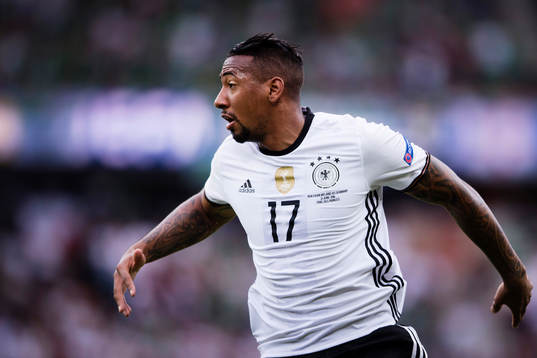 Tysklands Jerome Boateng  i fotbollsmatchen mellan