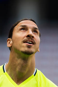 Zlatan Ibrahimovic på Sveriges fotbollslandslags träning